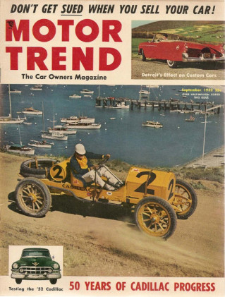 MOTOR TREND 1952 SEPT - CADDILAC & NASH RAMBLER TESTED, CONCEPTS & CUSTOMS